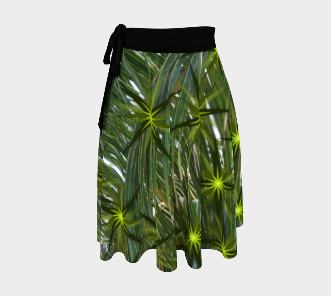 Starry Palms Wrap Skirt