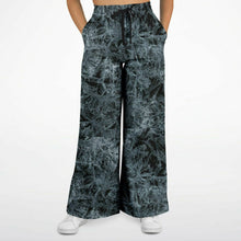 Load image into Gallery viewer, black and white flared joggers with pockets front