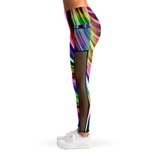 Load image into Gallery viewer, Neon Rainbow Leggings with Pocket