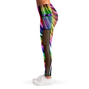 Neon Rainbow Leggings with Pocket