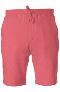 Pigment Dyed Fleece Shorts - Pink
