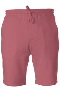 Pigment Dyed Fleece Shorts - Maroon