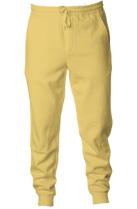 Pigment Dyed Fleece Joggers - Pale Yellow