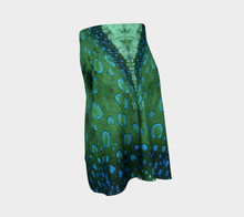 Load image into Gallery viewer, Peacock Flounder Flared Eco Skirt