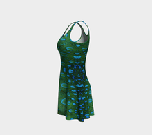 Load image into Gallery viewer, Peacock Flounder Eco Flared Dress