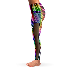 Neon Rainbow Leggings with Pocket
