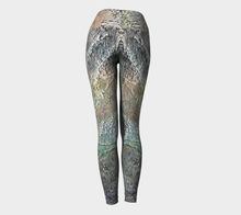 Load image into Gallery viewer, grey and turquoise yoga leggings