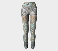 Load image into Gallery viewer, grey and turquoise yoga leggings