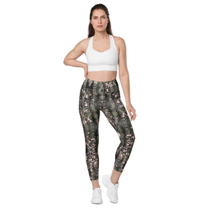 Faux Snakeskin Leggings With Pockets