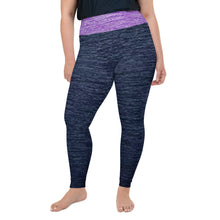 Load image into Gallery viewer, Marled Navy Plus Size Leggings