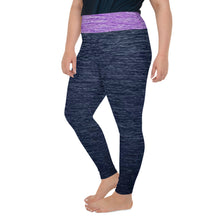 Load image into Gallery viewer, Marled Navy Plus Size Leggings