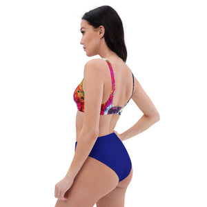 Abstract Recycled High-waisted Bikini