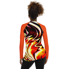 Load image into Gallery viewer, Lake of Fire Women&#39;s Rash Guard