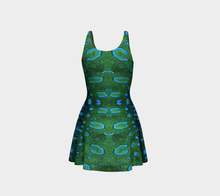 Load image into Gallery viewer, Peacock Flounder Eco Flared Dress