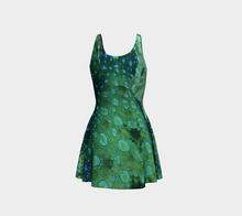 Load image into Gallery viewer, Peacock Flounder Flared Eco Dress