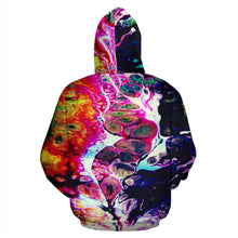 Load image into Gallery viewer, Abstract paint zip hoodie back