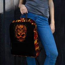 Load image into Gallery viewer, Skulls on Fire Backpack