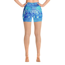 Load image into Gallery viewer, Blue Elephants Yoga Shorts