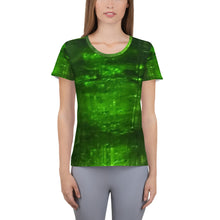 Load image into Gallery viewer, Green Tourmaline Women&#39;s Athletic T-shirt