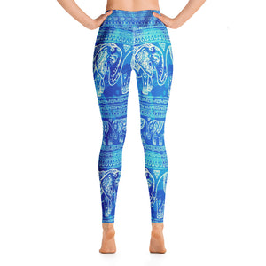 Blue Elephants Yoga Pants