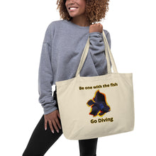 Load image into Gallery viewer, Diving Large Organic Eco Tote Bag