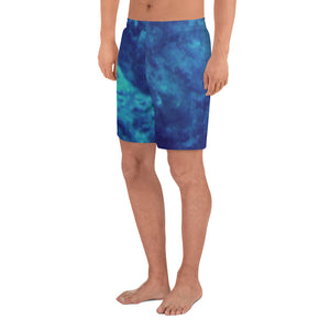 Men's Athletic Long Shorts - Ray Blue