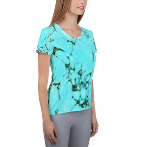 Turquoise Women's Athletic T-shirt