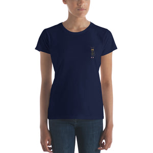Women's Short Sleeve Embroidered T-shirt - Hang in There