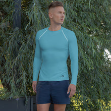 Load image into Gallery viewer, Blue Men&#39;s Rash Guard