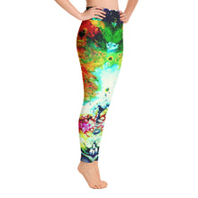 Load image into Gallery viewer, abstract paint yoga pants right side