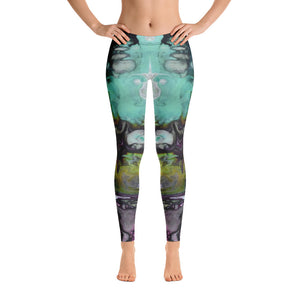 Abstract paint leggings front