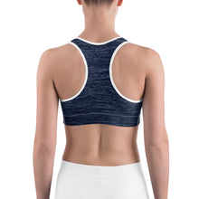 Load image into Gallery viewer, Marled Blue Sports bra