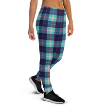 Load image into Gallery viewer, Vintage Blue Tartan Women&#39;s Joggers