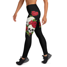 Load image into Gallery viewer, Rose Skull Couple Yoga Pants