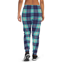 Load image into Gallery viewer, Vintage Blue Tartan Women&#39;s Joggers