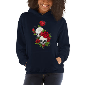 Rose Skull Couple Hooded Sweatshirt