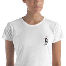 Load image into Gallery viewer, Women&#39;s Short Sleeve Embroidered T-shirt - Hang in There