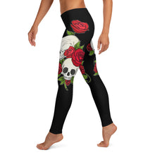 Load image into Gallery viewer, Rose Skull Couple Leggings