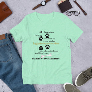 #1 dog mom t-shirt mint