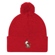 Load image into Gallery viewer, Skull Couple Pom Pom Knit Beanie
