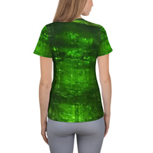 Load image into Gallery viewer, Green Tourmaline Women&#39;s Athletic T-shirt