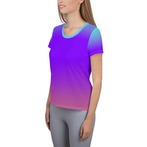 Purple Ombre Women's Athletic T-shirt