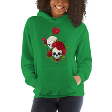 Load image into Gallery viewer, Rose Skull Couple Hooded Sweatshirt