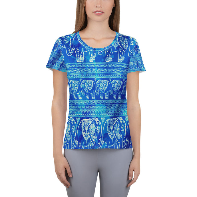 Blue Elephants Women's Athletic T-shirt