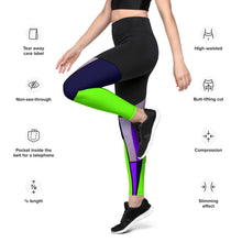 Load image into Gallery viewer, Color Block Sports Leggings