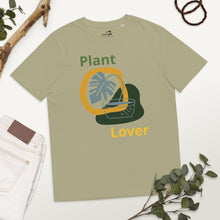 Load image into Gallery viewer, organic cotton t-shirt with potted plant - sage